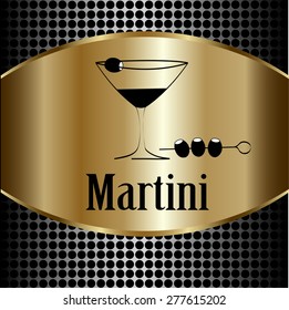 Martini glass design menu background. Vector