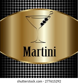 Martini glass design menu background. Vector