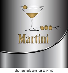 Martini glass design menu background. Vector