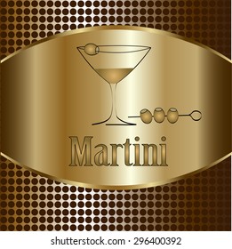 Martini glass design menu background. Vector