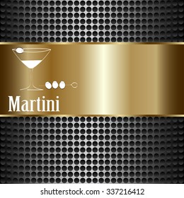 Martini glass design menu background. Vector