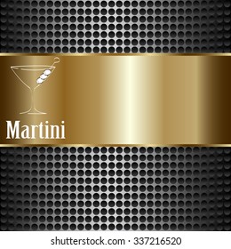Martini glass design menu background. Vector