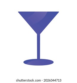 Martini glass for drinking alcohol icon vector