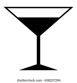 Martini glass icon .