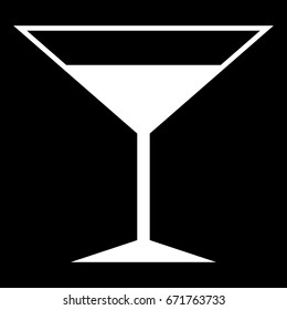 Martini glass icon .