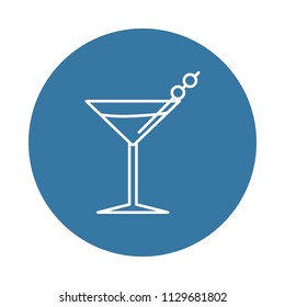 martini glass icon. Element of hotel icons for mobile concept and web apps. Badge style martini glass icon can be used for web and mobile apps on white background