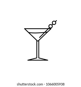 martini glass icon. Element of otel and motels for mobile concept and web apps. Thin line icon for website design and development, app development. Premium icon on white background