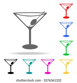 martini glass icon. Elements of bar in multi colored icons. Premium quality graphic design icon. Simple icon for websites, web design, mobile app, info graphics on white background