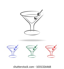martini glass icon. Elements in multi colored icons for mobile concept and web apps. Icons for website design and development, app development on white background