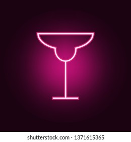 martini glass icon. Elements of Web in neon style icons. Simple icon for websites, web design, mobile app, info graphics