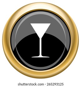 Martini glass icon. Internet button on white  background. EPS10 Vector. 