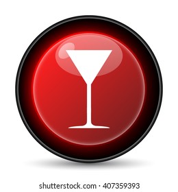 Martini glass icon. Internet button on white background. EPS10 vector