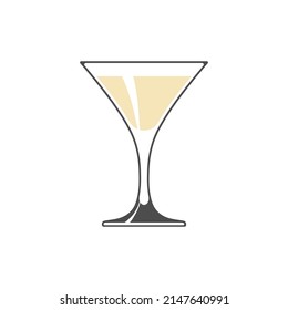 Martini glass icon isolated on white background. Vector illustration.