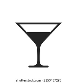 martini glass icon. party, liquor and cocktail symbol. isolated vector image in simple style