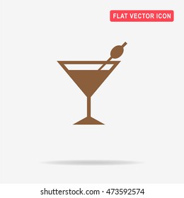 Martini glass icon. Vector concept illustration for design.