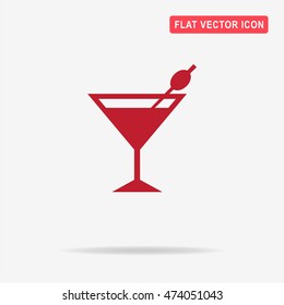 Martini glass icon. Vector concept illustration for design.