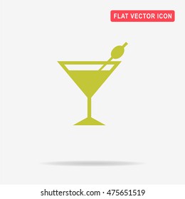 Martini glass icon. Vector concept illustration for design.