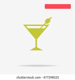 Martini glass icon. Vector concept illustration for design.