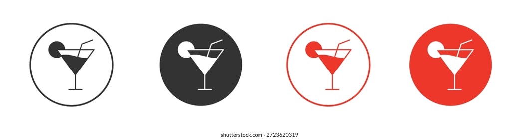 Icono de cristal de Martini. diseño de Vector de Web