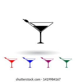 martini in a glass multi color icon. Elements of drink set. Simple icon for websites, web design, mobile app, info graphics