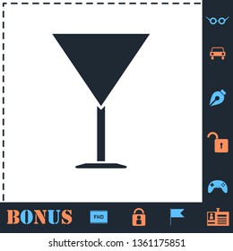 Martini Glass. Perfect icon with bonus simple icons