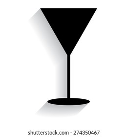 Martini glass   with shadow