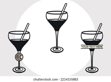 
Martini Glass SVG Printable Vector Design