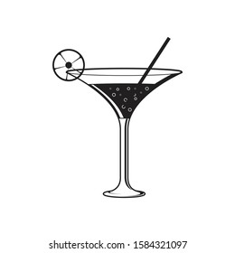 martini glass vector. illustration icon.