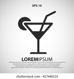 martini icon. cocktail drink vector illustration