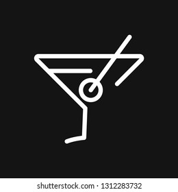 Martini icon logo, illustration, vector sign symbol for design