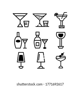 martini icon or logo isolated sign symbol vector illustration - Collection of high quality black style vector icons
