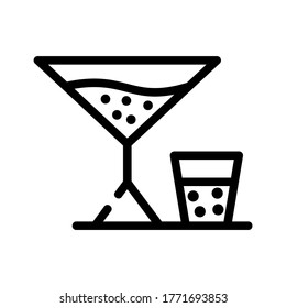 martini icon or logo isolated sign symbol vector illustration - high quality black style vector icons
