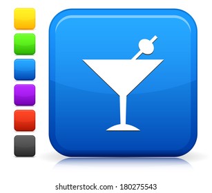 Martini-Symbol auf Square Internet Button Collection
