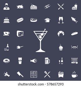 Martini Icon. restaurant set of icons.