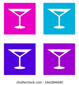 Martini icon . Simple glyph vector of Party color set for UI and UX, website or mobile application