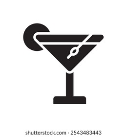 Martini icon. Simple vector sign.