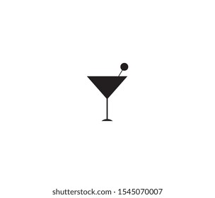 martini icon vector design element logo template