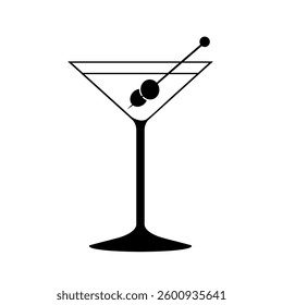Martini icon vector. Espresso martini illustration sign. Martini glasses symbol or logo.