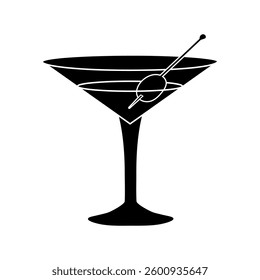 Martini icon vector. Espresso martini illustration sign. Martini glasses symbol or logo.
