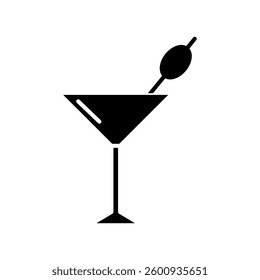 Martini icon vector. Espresso martini illustration sign. Martini glasses symbol or logo.