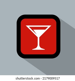 Martini icon vector  filled flat sign  solid pictogram isolated on white. Symbolof martini glass  logo illustration.