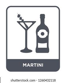 martini icon vector on white background, martini trendy filled icons from Drinks collection, martini simple element illustration