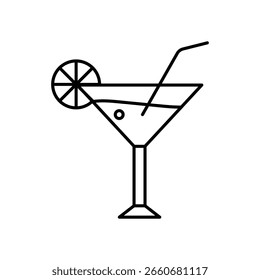 Icono de Martini con fondo blanco Vector Ilustración de stock