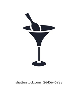 martini icons isolated on White Background. Flat style design