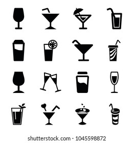 Martini icons. set of 16 editable filled martini icons such as drink, cocktail, cocktail - Shutterstock ID 1045598872