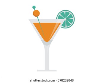 Martini Illustration - Flat Icon