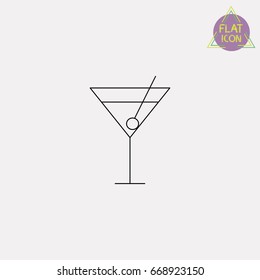 martini line icon