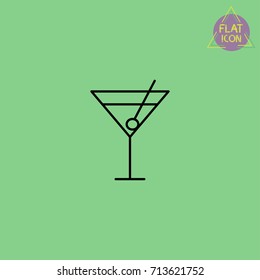 martini line icon