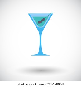 Martini. Single flat icon on white background. Vector illustration.