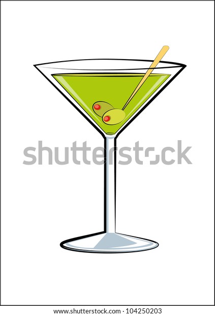 Martini Sketch Stock Vector (Royalty Free) 104250203